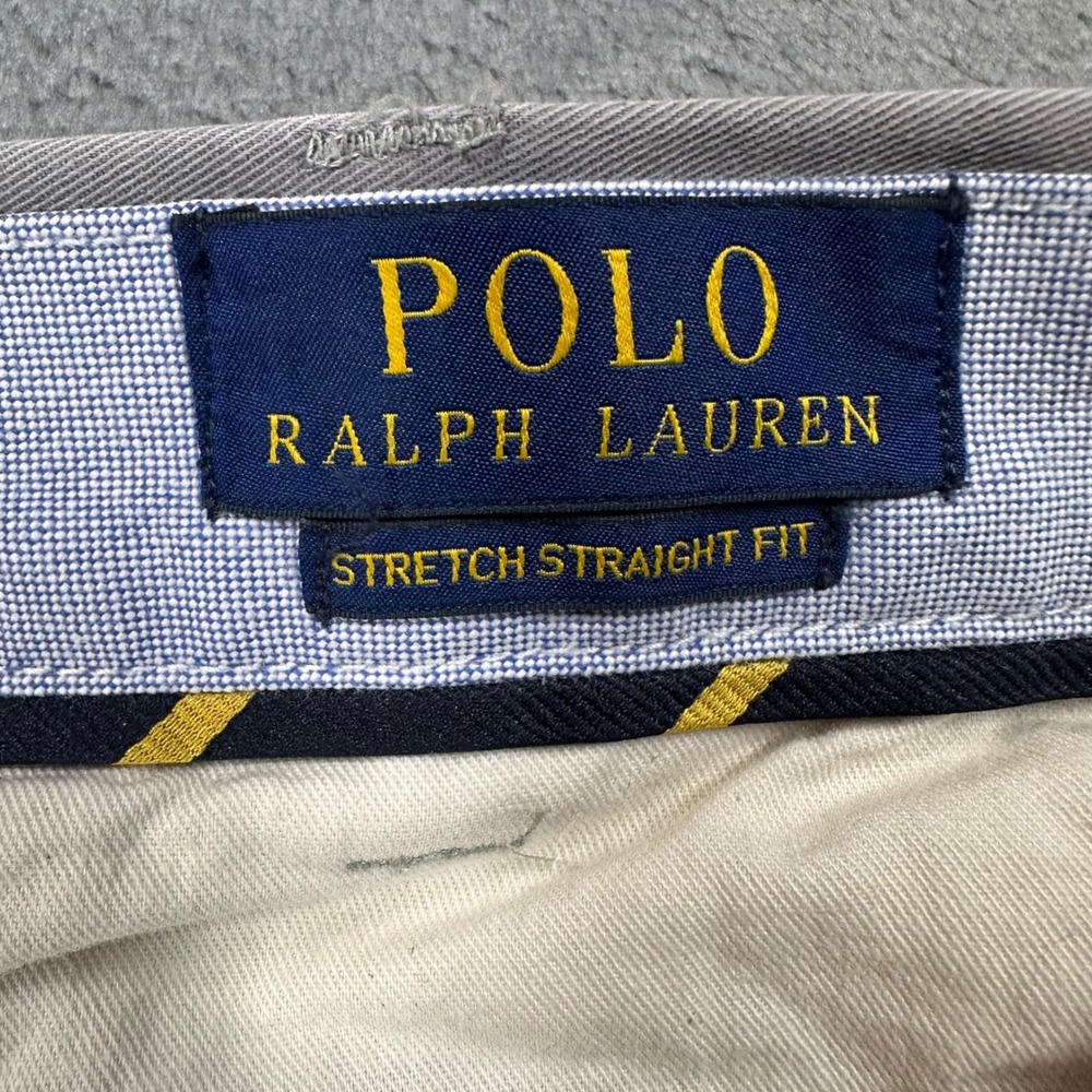 Polo Ralph Lauren Mens 36x32 Grey Stretch Straight Fit Chino Pants 710690138021 - Picture 8 of 14